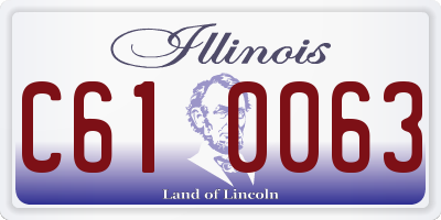 IL license plate C610063