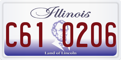 IL license plate C610206