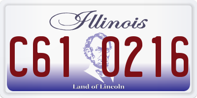 IL license plate C610216