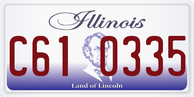 IL license plate C610335