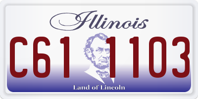 IL license plate C611103