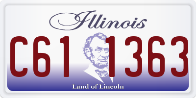 IL license plate C611363
