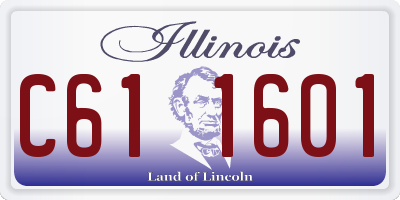 IL license plate C611601