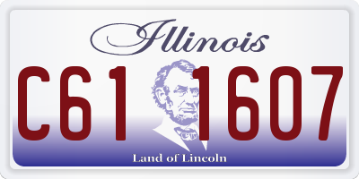 IL license plate C611607