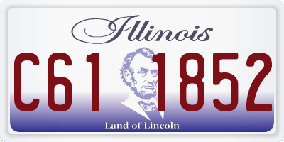 IL license plate C611852