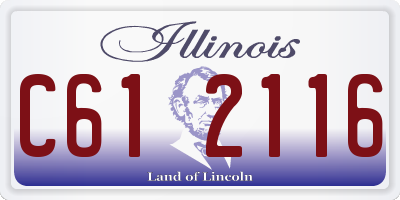 IL license plate C612116