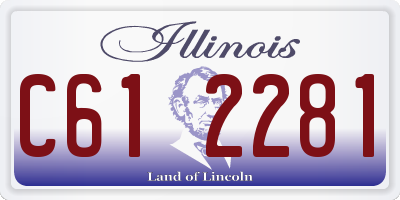 IL license plate C612281