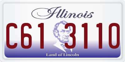 IL license plate C613110