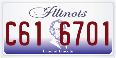 IL license plate C616701