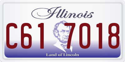 IL license plate C617018