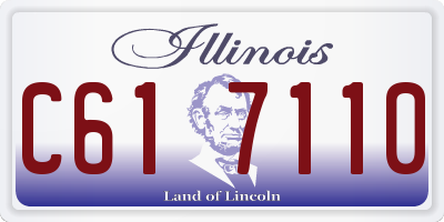 IL license plate C617110
