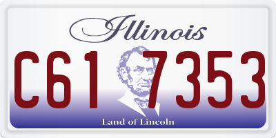 IL license plate C617353
