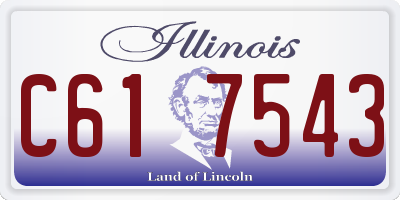 IL license plate C617543