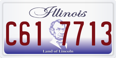IL license plate C617713