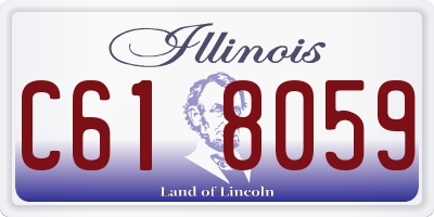 IL license plate C618059
