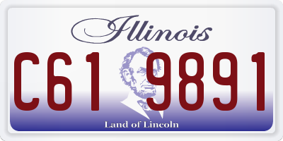 IL license plate C619891