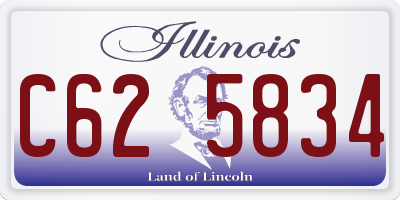 IL license plate C625834