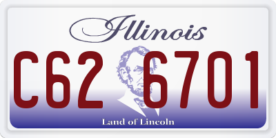 IL license plate C626701