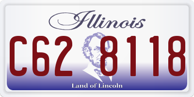 IL license plate C628118
