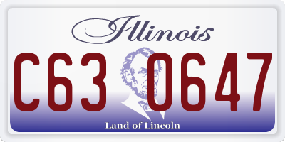 IL license plate C630647