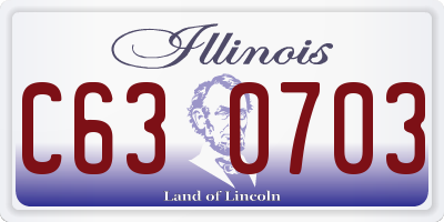IL license plate C630703