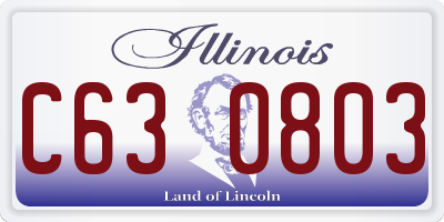 IL license plate C630803