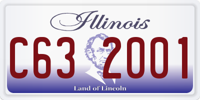 IL license plate C632001