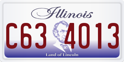 IL license plate C634013