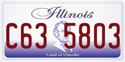 IL license plate C635803