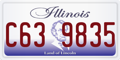 IL license plate C639835