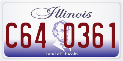 IL license plate C640361