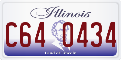 IL license plate C640434