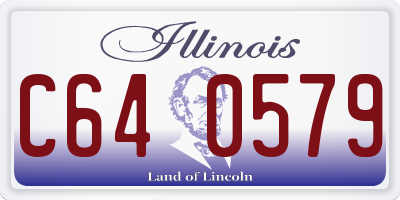 IL license plate C640579