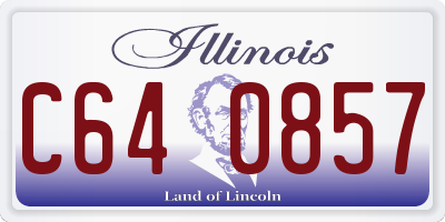 IL license plate C640857