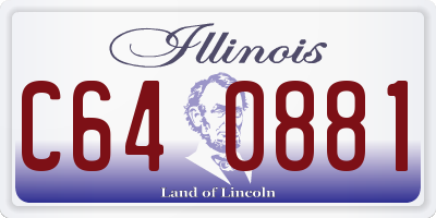 IL license plate C640881
