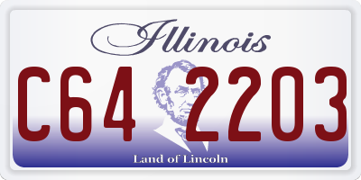 IL license plate C642203