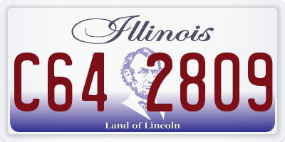 IL license plate C642809