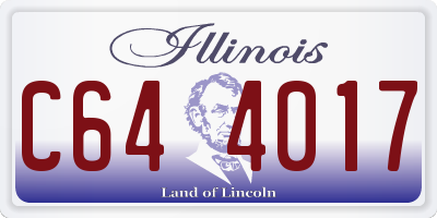 IL license plate C644017