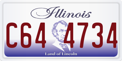 IL license plate C644734