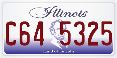 IL license plate C645325