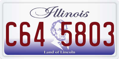 IL license plate C645803