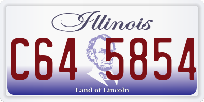 IL license plate C645854