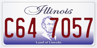 IL license plate C647057