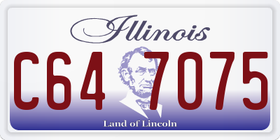 IL license plate C647075