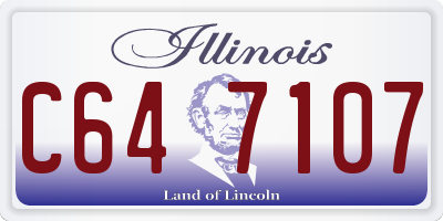 IL license plate C647107