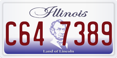 IL license plate C647389