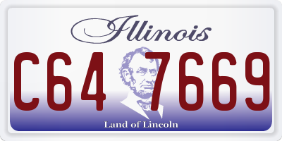 IL license plate C647669