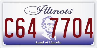 IL license plate C647704