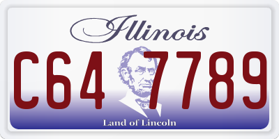 IL license plate C647789