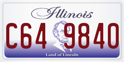 IL license plate C649840